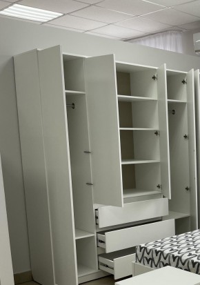 Шкаф 4-ств. с 3 ящиками "Бьянко" в Когалыме - kogalym.mebel24.online | фото 2