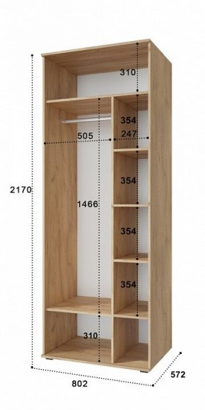 Шкаф комбинированный Эмилия ЭЛ-16К в Когалыме - kogalym.mebel24.online | фото 2