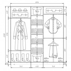 Шкаф-купе ХИТ 22-4-20-111 (420) в Когалыме - kogalym.mebel24.online | фото 2