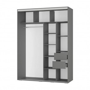 Шкаф-купе Крафт-6 1.6 м ШКК-06 (графит) в Когалыме - kogalym.mebel24.online | фото 2