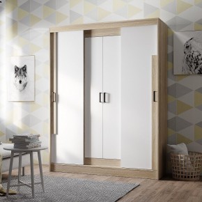 Шкаф-купе Смарт ШКК-06 (дуб сонома/белый) в Когалыме - kogalym.mebel24.online | фото 1