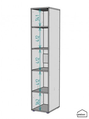 Шкаф Linnea MHR-1-2 2050х400х510 (Белый-М 11.1.2) в Когалыме - kogalym.mebel24.online | фото 3