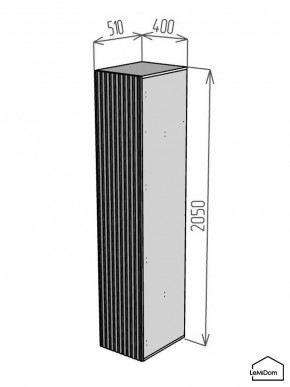 Шкаф Linnea MHR-1-2 2050х400х510 (ДВ-М 11.1.25) в Когалыме - kogalym.mebel24.online | фото 2