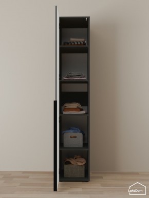 Шкаф Linnea MHR-1-2 2050х400х510 (Графит-М 11.1.25) в Когалыме - kogalym.mebel24.online | фото 4
