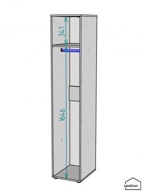Шкаф Linnea MHR-1 2050х400х510 (Графит-М 11.1.25) в Когалыме - kogalym.mebel24.online | фото 3