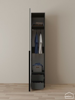 Шкаф Linnea MHR-1-3 2050х400х510 (Графит-М 11.1.25) в Когалыме - kogalym.mebel24.online | фото 3
