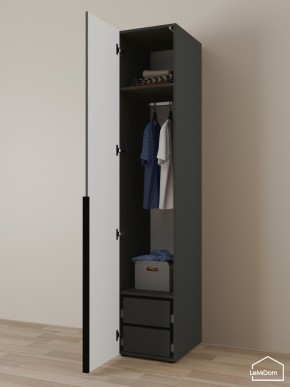 Шкаф Linnea MHR-1-3 2050х400х510 (Графит-М 11.1.25) в Когалыме - kogalym.mebel24.online | фото 5