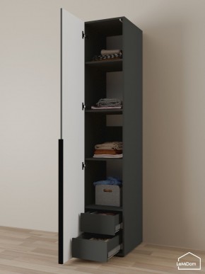 Шкаф Linnea MHR-1-4 2050х400х510 (Графит-М 11.1.25) в Когалыме - kogalym.mebel24.online | фото 6