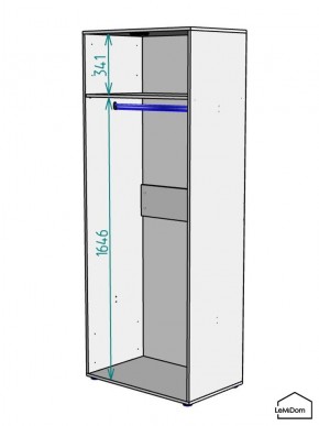 Шкаф Linnea MHR-2PO 2050х800х510 (Белый-М 11.1.1) в Когалыме - kogalym.mebel24.online | фото 3