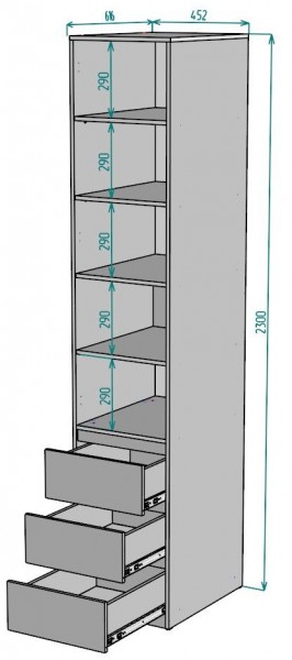 Шкаф Мальта H161 в Когалыме - kogalym.mebel24.online | фото 2