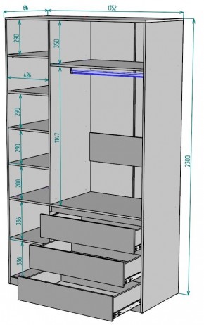 Шкаф Мальта H208 в Когалыме - kogalym.mebel24.online | фото 2