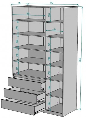 Шкаф Мальта H211 в Когалыме - kogalym.mebel24.online | фото 2