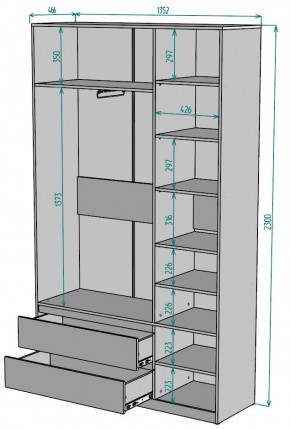 Шкаф Мальта H213 в Когалыме - kogalym.mebel24.online | фото 2