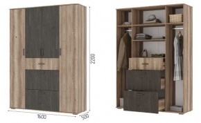 Шкаф Нельсон ШК03 Дуб каньон/железный камень в Когалыме - kogalym.mebel24.online | фото 2