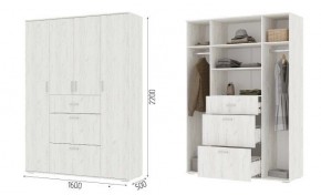 Шкаф Нельсон ШК03 Дуб крафт белый в Когалыме - kogalym.mebel24.online | фото 2