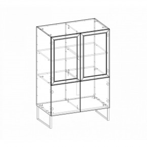 Шкаф низкий (2 стеклодвери) Марсель в Когалыме - kogalym.mebel24.online | фото 4
