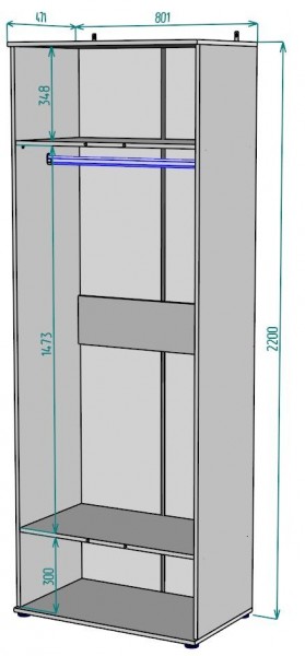 Шкаф Ольга H58 в Когалыме - kogalym.mebel24.online | фото 2