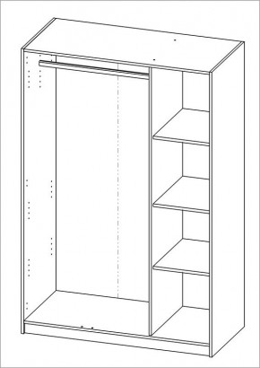 Шкаф ОРИОН трехдверный, цвет Дуб Венге в Когалыме - kogalym.mebel24.online | фото 3