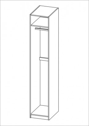 Шкаф ПЕГАС однодверный с рамочным фасадом, цвет белый в Когалыме - kogalym.mebel24.online | фото 3