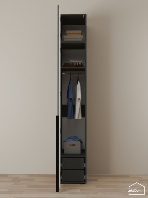 Шкаф с антресолью Linnea MHR-1A-3 2450х400х510 (Графит-М 11.1.25) в Когалыме - kogalym.mebel24.online | фото 6