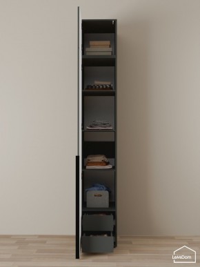 Шкаф с антресолью Linnea MHR-1A-4 2450х400х510 (Графит-М 11.1.25) в Когалыме - kogalym.mebel24.online | фото 4