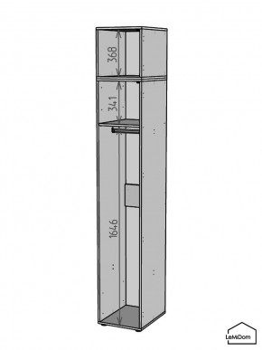 Шкаф с антресолью Linnea MHR-1POA-1 2450х400х510 (Белый-М 11.1.2) в Когалыме - kogalym.mebel24.online | фото 3