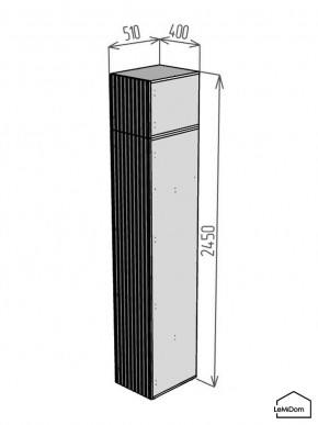 Шкаф с антресолью Linnea MHR-1POA-2 2450х400х510 (Белый-М 11.1.2) в Когалыме - kogalym.mebel24.online | фото 2