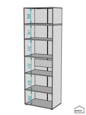 Шкаф с антресолью Linnea MHR-2POA-2 2450х800х510 (Белый-М 11.1.2) в Когалыме - kogalym.mebel24.online | фото 3