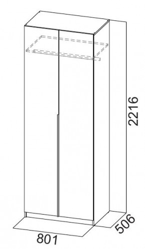 Шкаф ШК-5 (800) Графит серый в Когалыме - kogalym.mebel24.online | фото