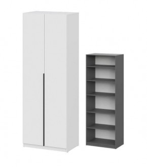 Шкаф ШК-5 + 4 полки (800) Белый текстурный в Когалыме - kogalym.mebel24.online | фото 2