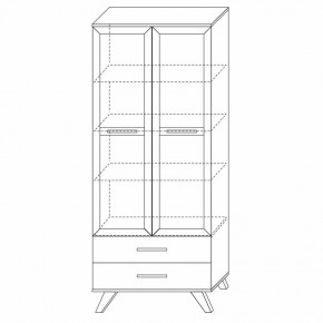 Шкаф-витрина 800 Вега Скандинавия в Когалыме - kogalym.mebel24.online | фото 2