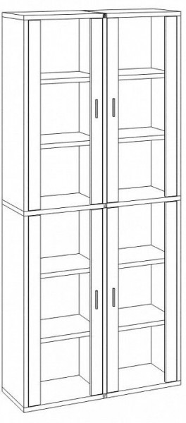 Шкаф-витрина Домино СУ(ш2в2)+4ФС в Когалыме - kogalym.mebel24.online | фото 2