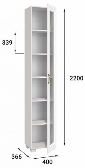 Шкаф-витрина Монблан МБ-22К со стеклом в Когалыме - kogalym.mebel24.online | фото 3