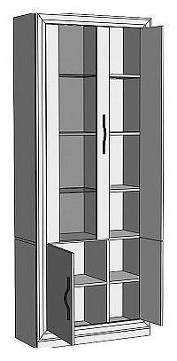 Шкаф-витрина Нобиле ШВтВ-ФСД-ФГК в Когалыме - kogalym.mebel24.online | фото 2