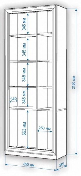 Шкаф-витрина Нобиле ШВтВ-ФСД-ФГК в Когалыме - kogalym.mebel24.online | фото 3