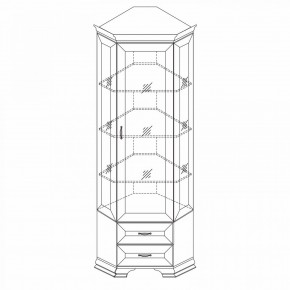 Шкаф-витрина угловой Сиена в Когалыме - kogalym.mebel24.online | фото 2