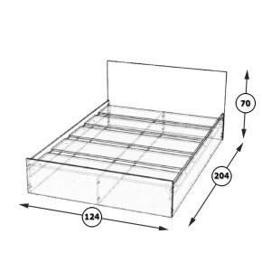 Стандарт Кровать 1200, цвет дуб сонома, ШхГхВ 123,5х203,5х70 см., сп.м. 1200х2000 мм., без матраса, основание есть в Когалыме - kogalym.mebel24.online | фото