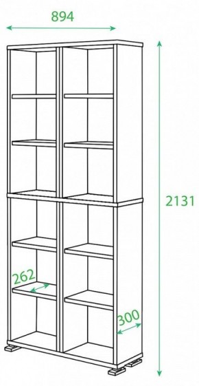 Стеллаж Домино ПУ-30-1 в Когалыме - kogalym.mebel24.online | фото 2