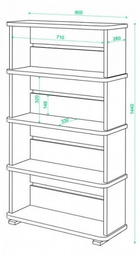 Стеллаж Домино СБ-25/4 в Когалыме - kogalym.mebel24.online | фото 3