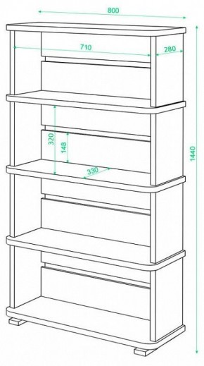 Стеллаж Домино СБ-25/4 в Когалыме - kogalym.mebel24.online | фото 2