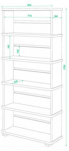 Стеллаж Домино СБ-25/5 в Когалыме - kogalym.mebel24.online | фото 2