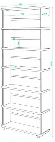 Стеллаж Домино СБ-25/6 в Когалыме - kogalym.mebel24.online | фото 2