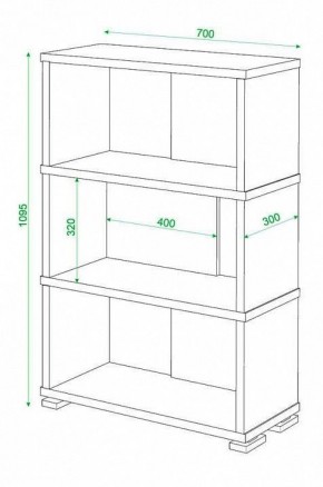 Стеллаж книжный Домино нельсон СБ-10_3 в Когалыме - kogalym.mebel24.online | фото 3