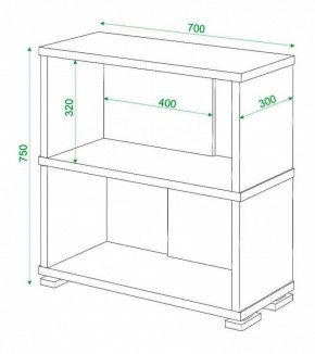 Стеллаж книжный Домино СБ-10_2 в Когалыме - kogalym.mebel24.online | фото 3