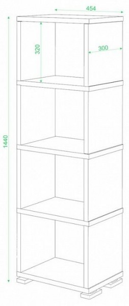 Стеллаж-колонка Домино СБ-15/4 в Когалыме - kogalym.mebel24.online | фото 2
