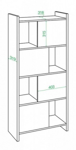 Стеллаж комбинированный Домино Лайт СТЛ-3В в Когалыме - kogalym.mebel24.online | фото 2