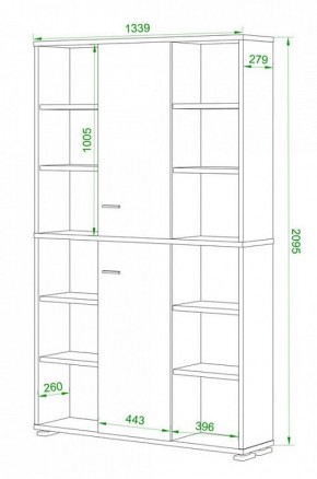 Стеллаж комбинированный Домино ПУ-40-2 в Когалыме - kogalym.mebel24.online | фото 2