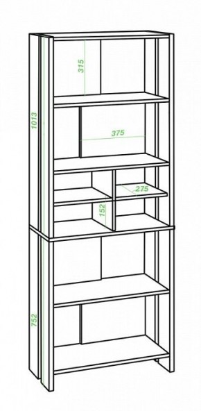 Стеллаж Нельсон Lite СТЛ-ОВХ БЕ в Когалыме - kogalym.mebel24.online | фото 2