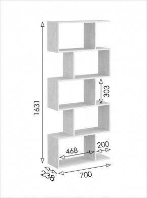 Стеллаж открытый мини 2 Вена в Когалыме - kogalym.mebel24.online | фото 3