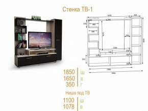 Стенка для гостиной ТВ-1 в Когалыме - kogalym.mebel24.online | фото 2